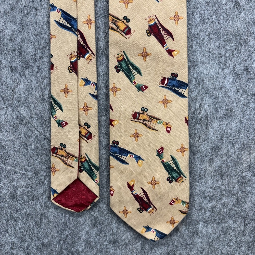 True‎ Vintage War Planes Neck Tie Novelty Print Army Geometric Americana Vogue